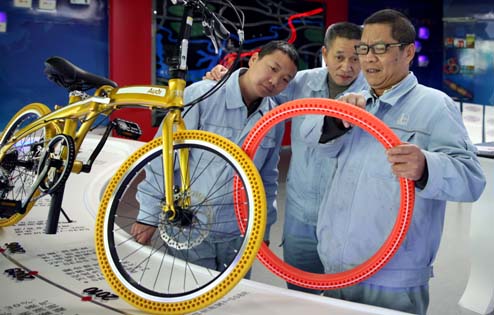 巴陵石化研發&ldquo;共享單車&rdquo;輪胎原料