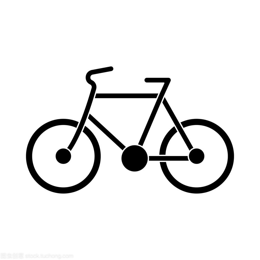 矢量-自行車大綱圖標(biāo),現(xiàn)代最小平面設(shè)計(jì)風(fēng)格,自行車矢量圖